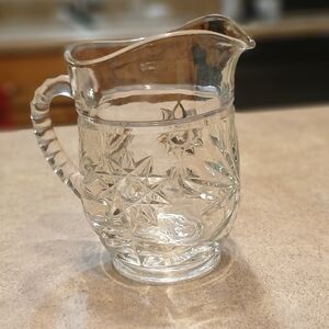 Anchor Hocking Clear Glass Starburst Pitcher